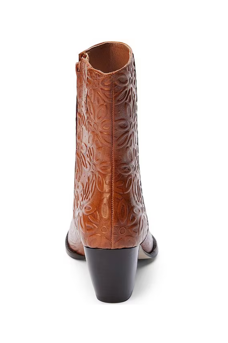 MATISSE - CATY BOOT FLORAL EMBOSSED LEATHER WESTERN BOOT