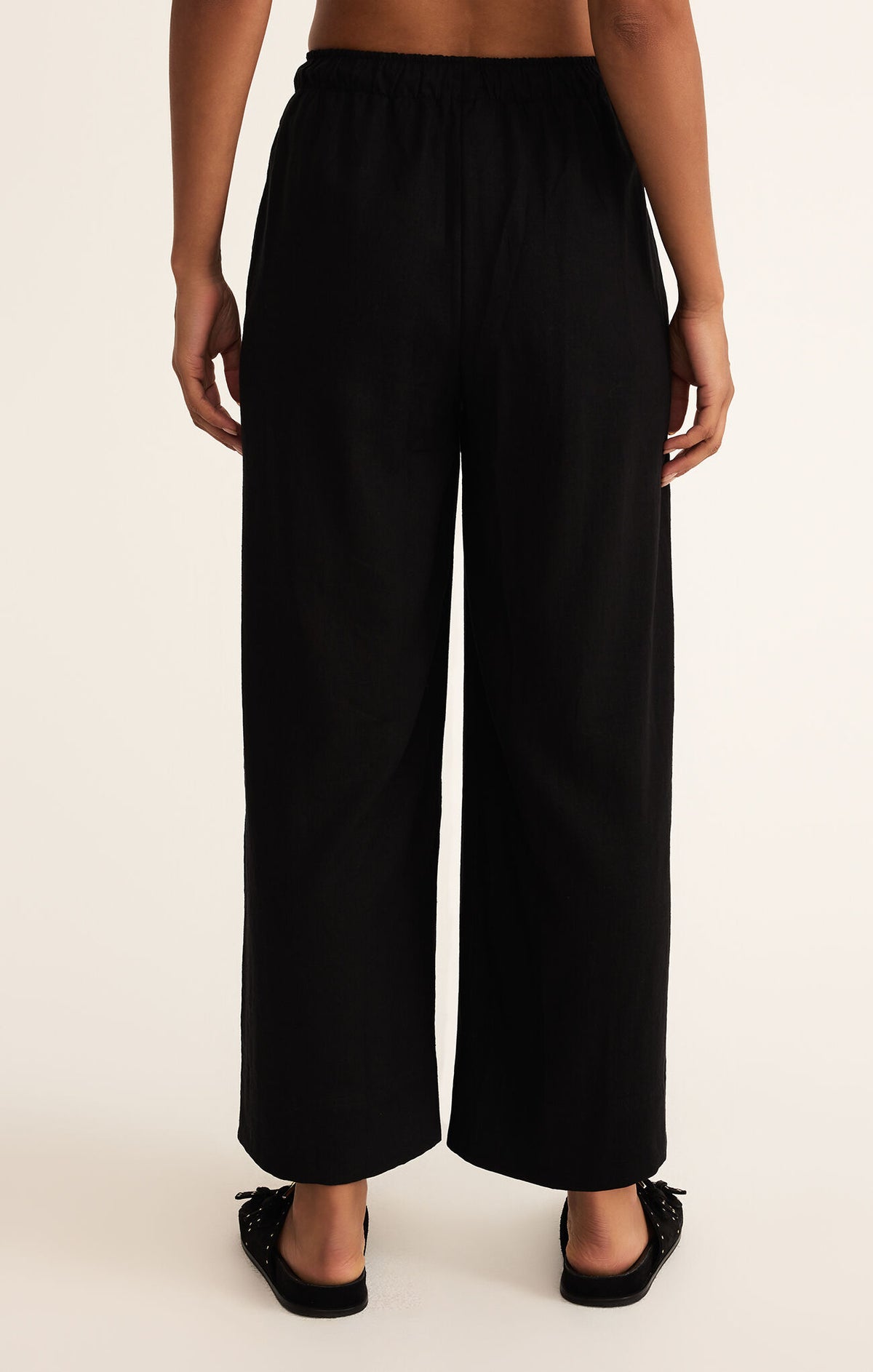 Z SUPPLY - EASTON TEXTURED LINEN PANT BLACK – swirlboutique