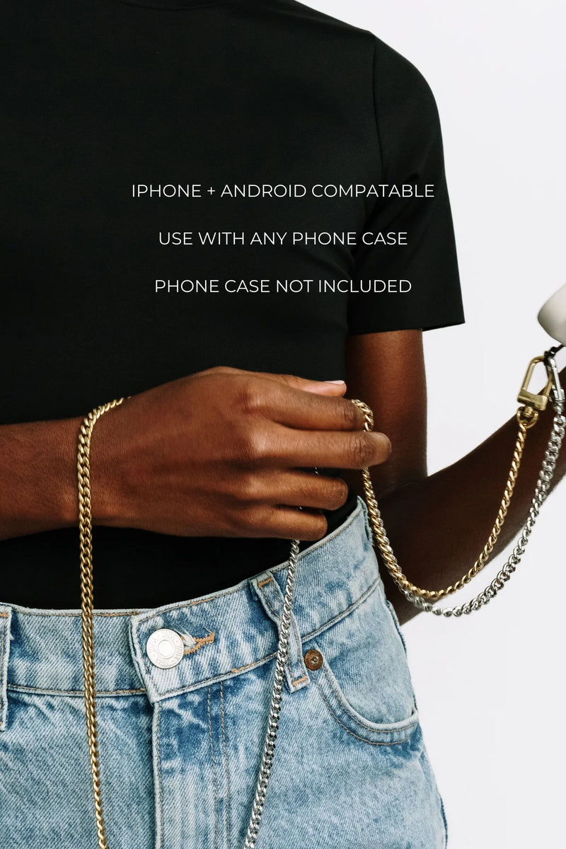 MARRIN COSTELLO JEWELRY - KELSEY PHONE CHAIN MIXED METAL