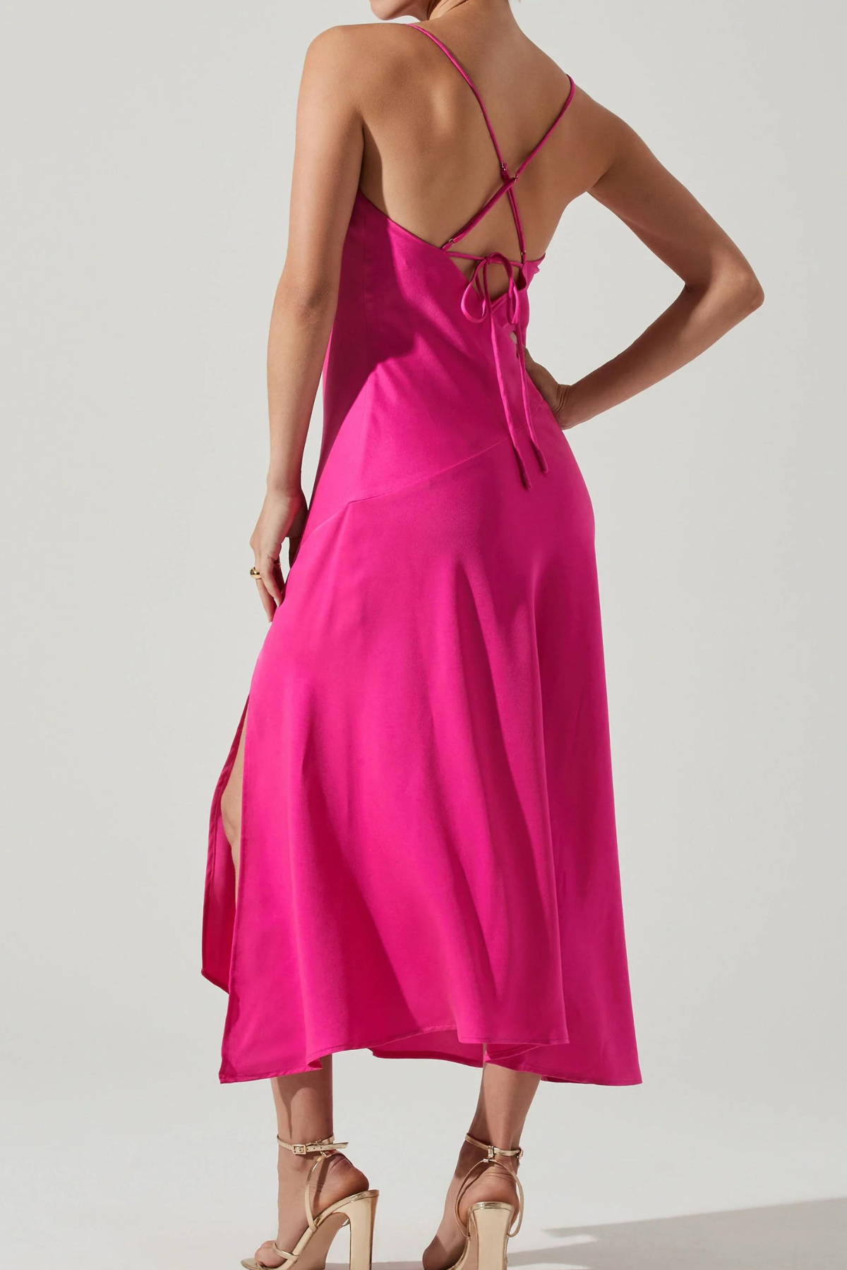 dress a dress 星形ピアス Y2K Bonnie Strauss Sheer Silk and Beaded Slip Dress | M