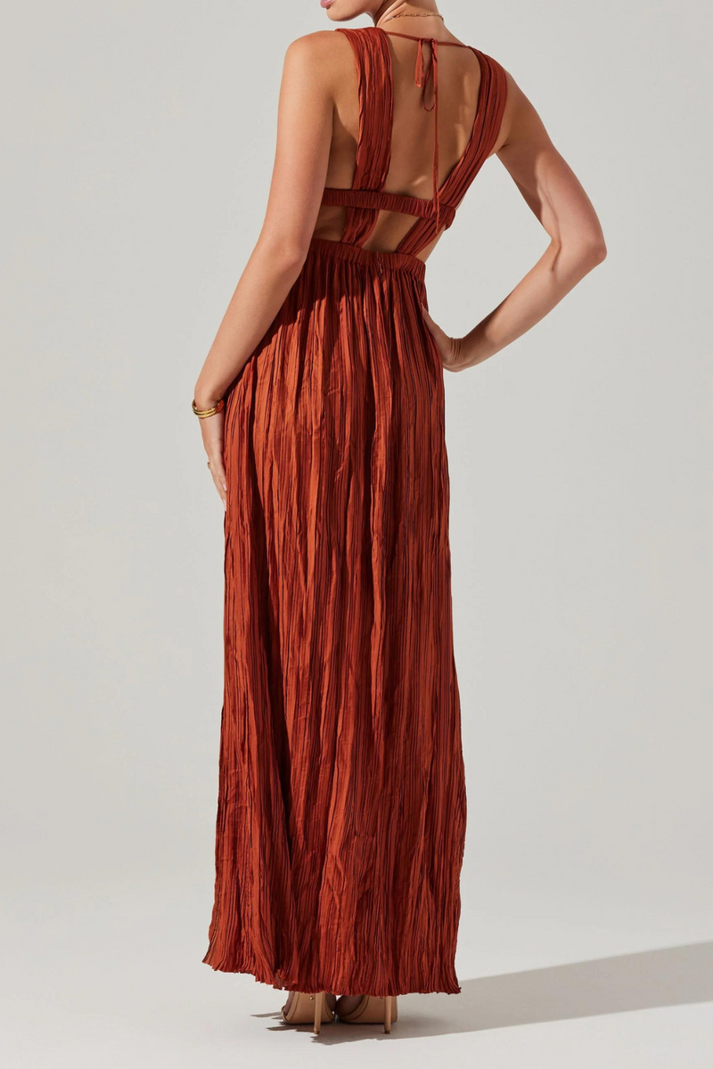 ASTR THE LABEL - TENSI PLEATED MAXI DRESS