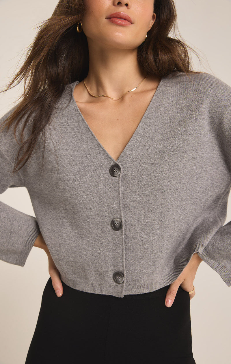 Z SUPPLY - ESTELLE CARDIGAN CLASSIC HEATHER GRAY