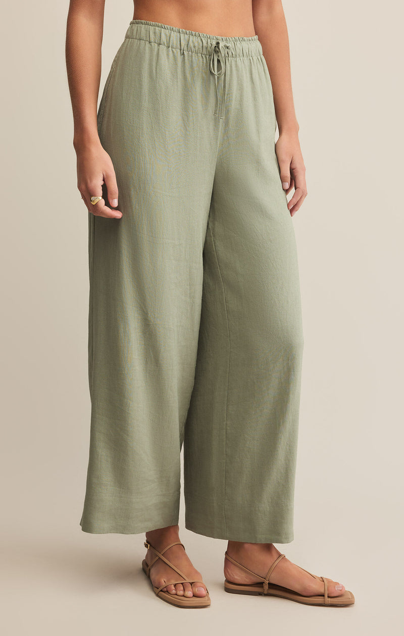 Z SUPPLY - EASTON TEXTURED LINEN PANT AVOCADO