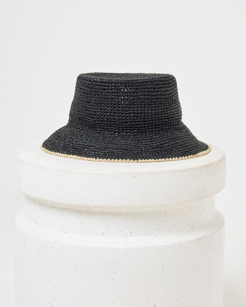 LSPACE - ISADORA BUCKET HAT BLACK CREAM