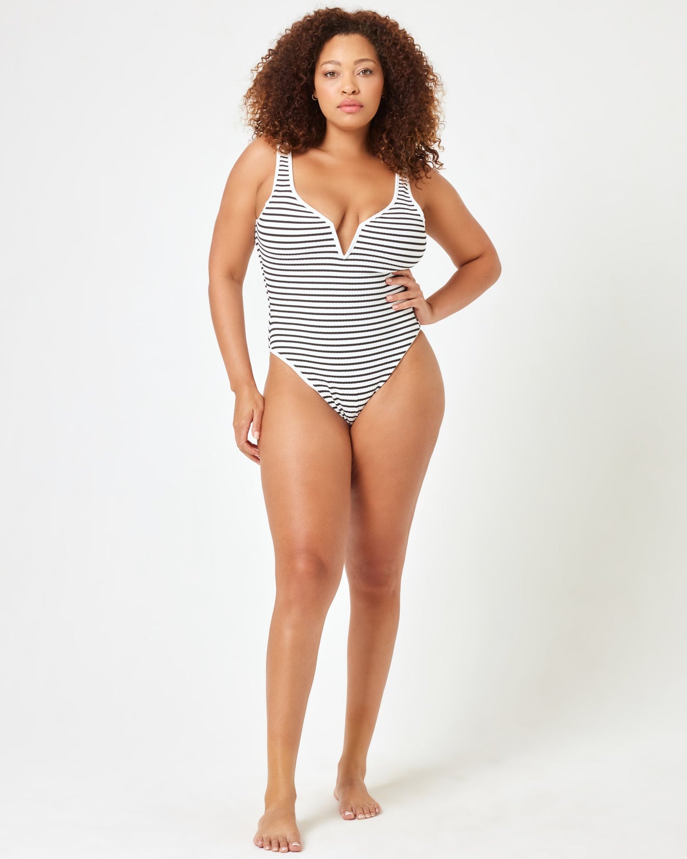 【THE MOZZ】Coco Sailor Wool One Piece LSPACE - COCO ONE PIECE SWIMSUIT SAIL ALONG STRIPE