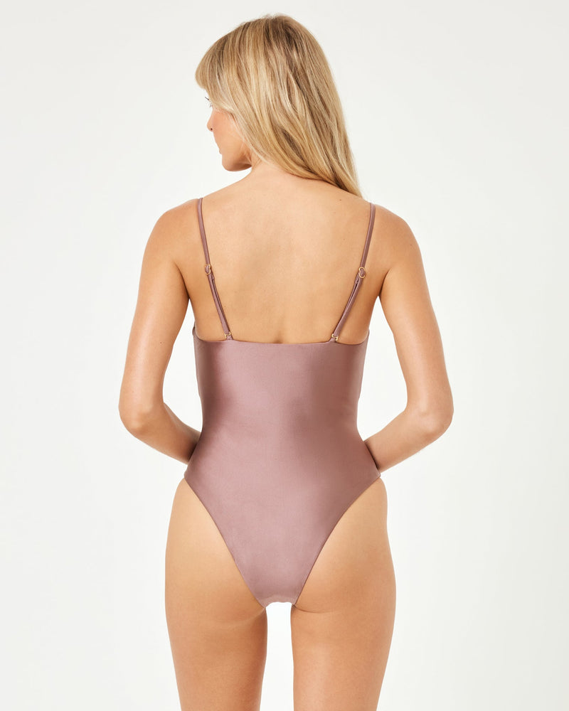 LSPACE - SEAS THE DAY ONE PIECE SWIMSUIT SMOKY QUARTZ