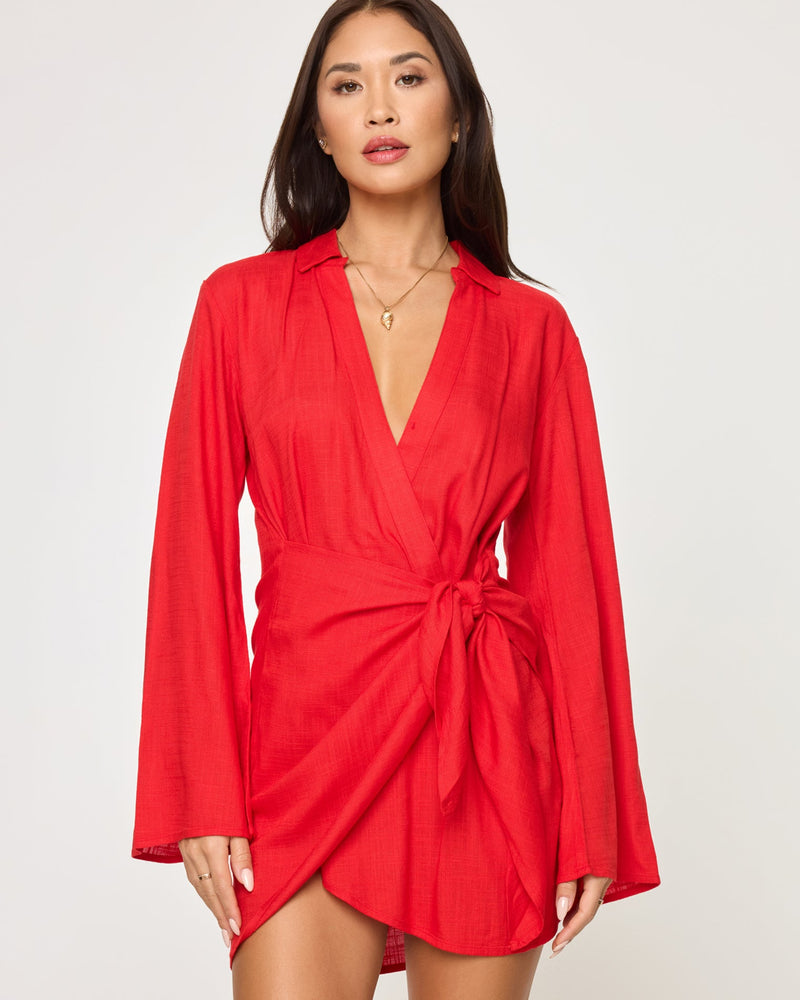 lspace red dress LSPACE With Love Maxi Dress