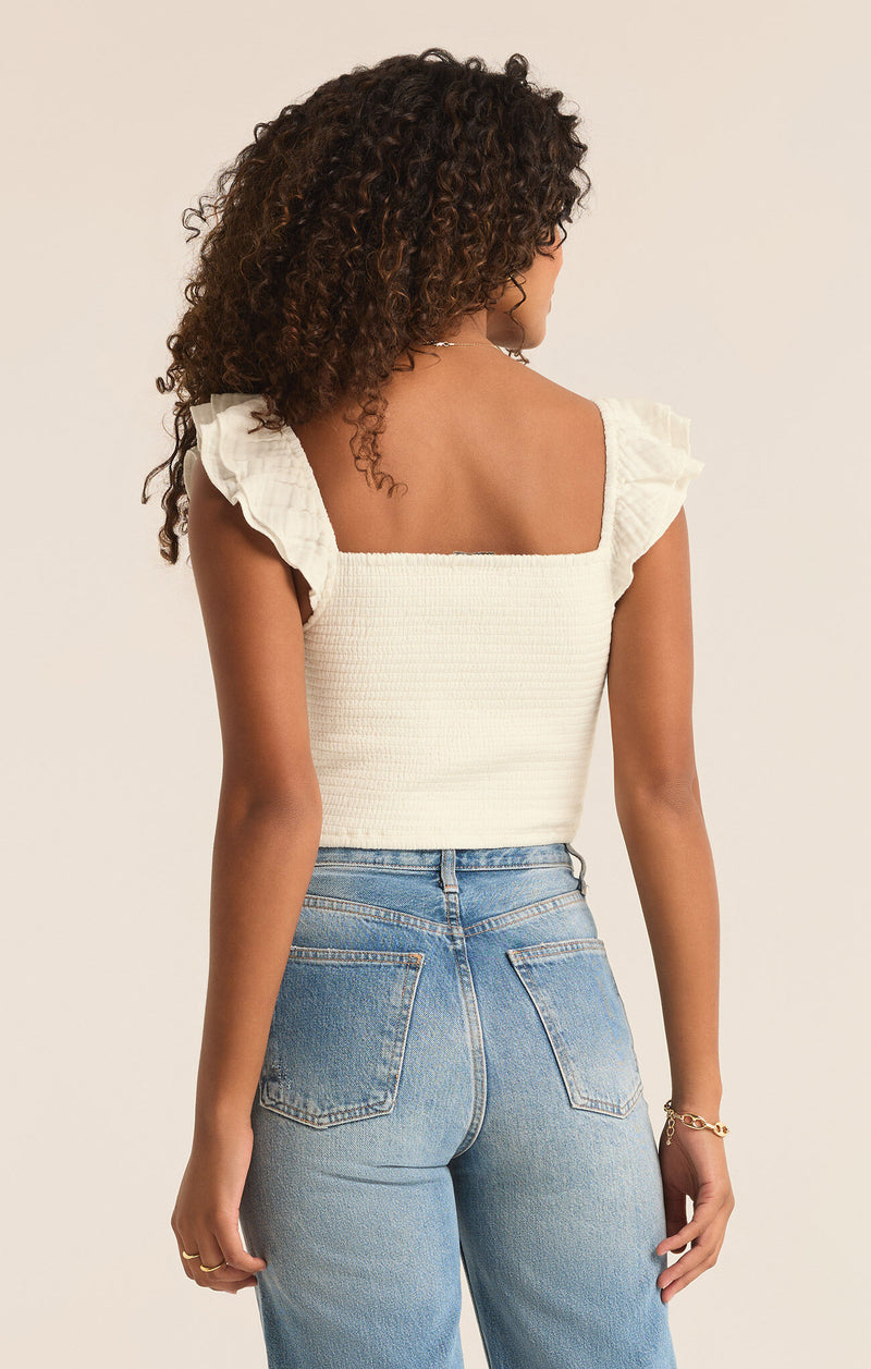 Z SUPPLY - HERA GAUZE TOP OFF WHITE