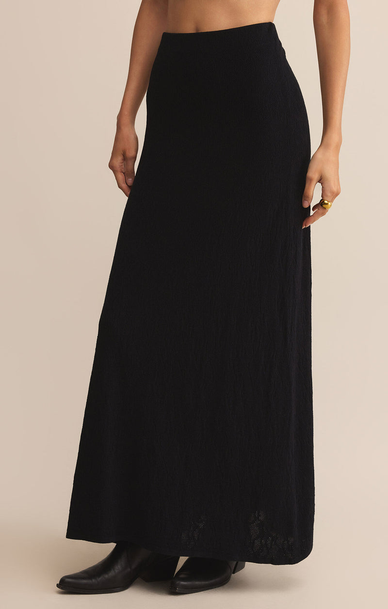 Z SUPPLY - TIBI MESH MAXI SKIRT BLACK