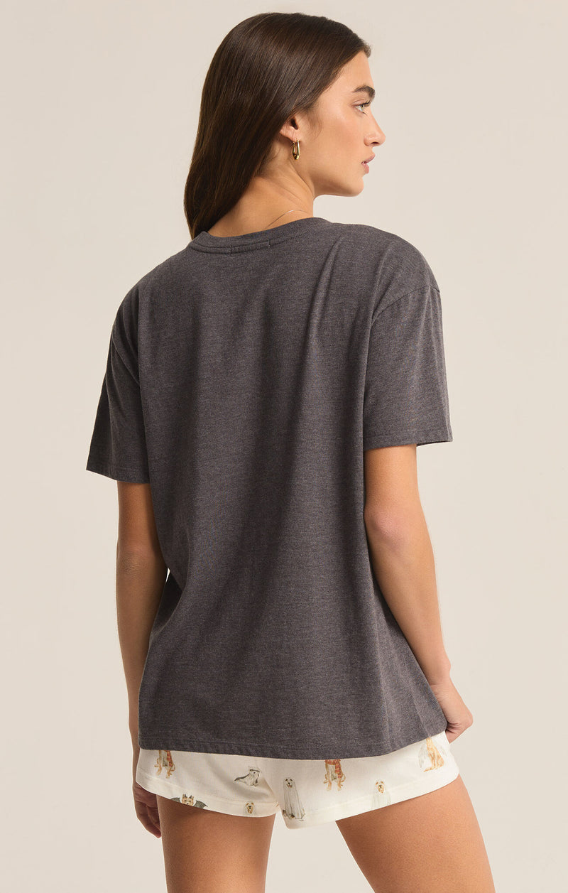 Z SUPPLY - MY BOOS BOYFRIEND TEE CHARCOAL HEATHER