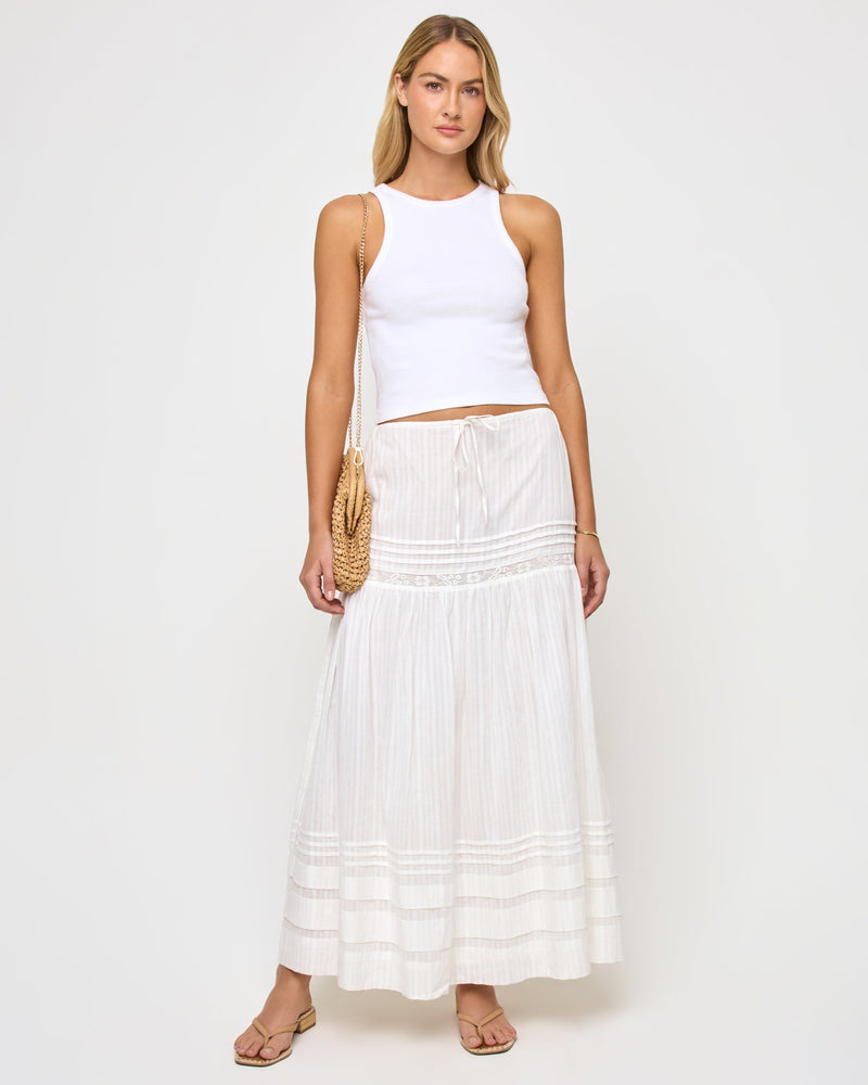 LSPACE - REIA SKIRT WHITE