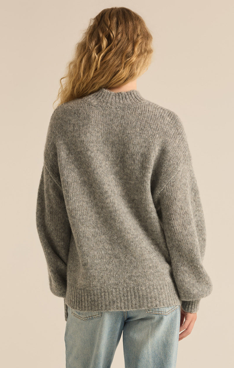 Z SUPPLY - DANICA SWEATER CLASSIC HEATHER GREY