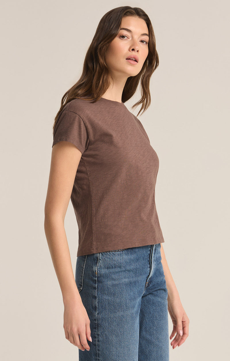 Z SUPPLY - MODERN SLUB TEE DEEP TAUPE