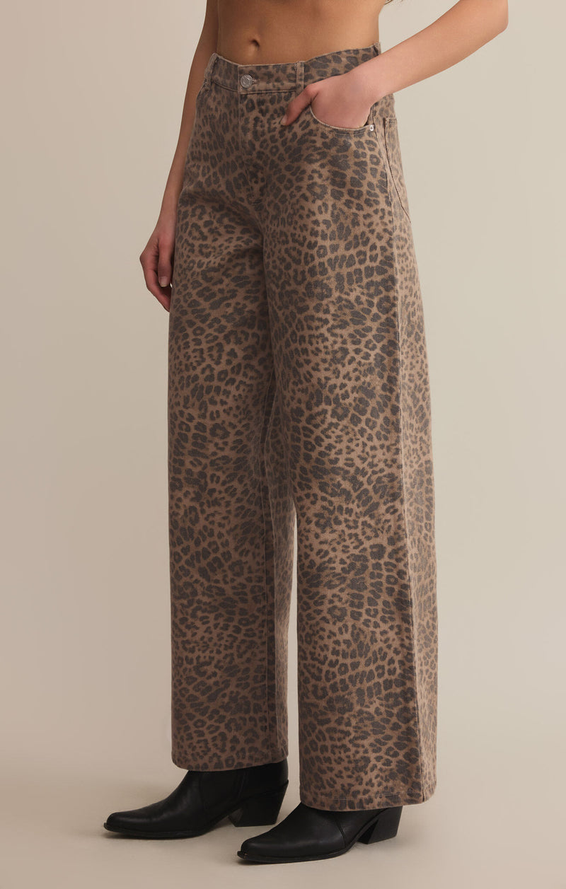 Z SUPPLY - MARLI DENIM LEOPARD PANT