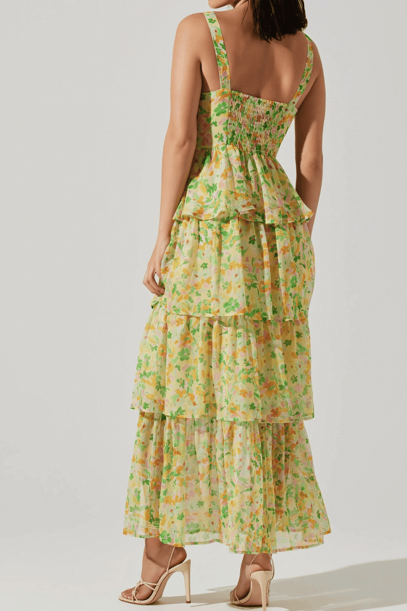 astr the label midsummer floral tiered maxi dress ASTR the Label | Midsummer Floral Tiered Maxi Dress | Size L