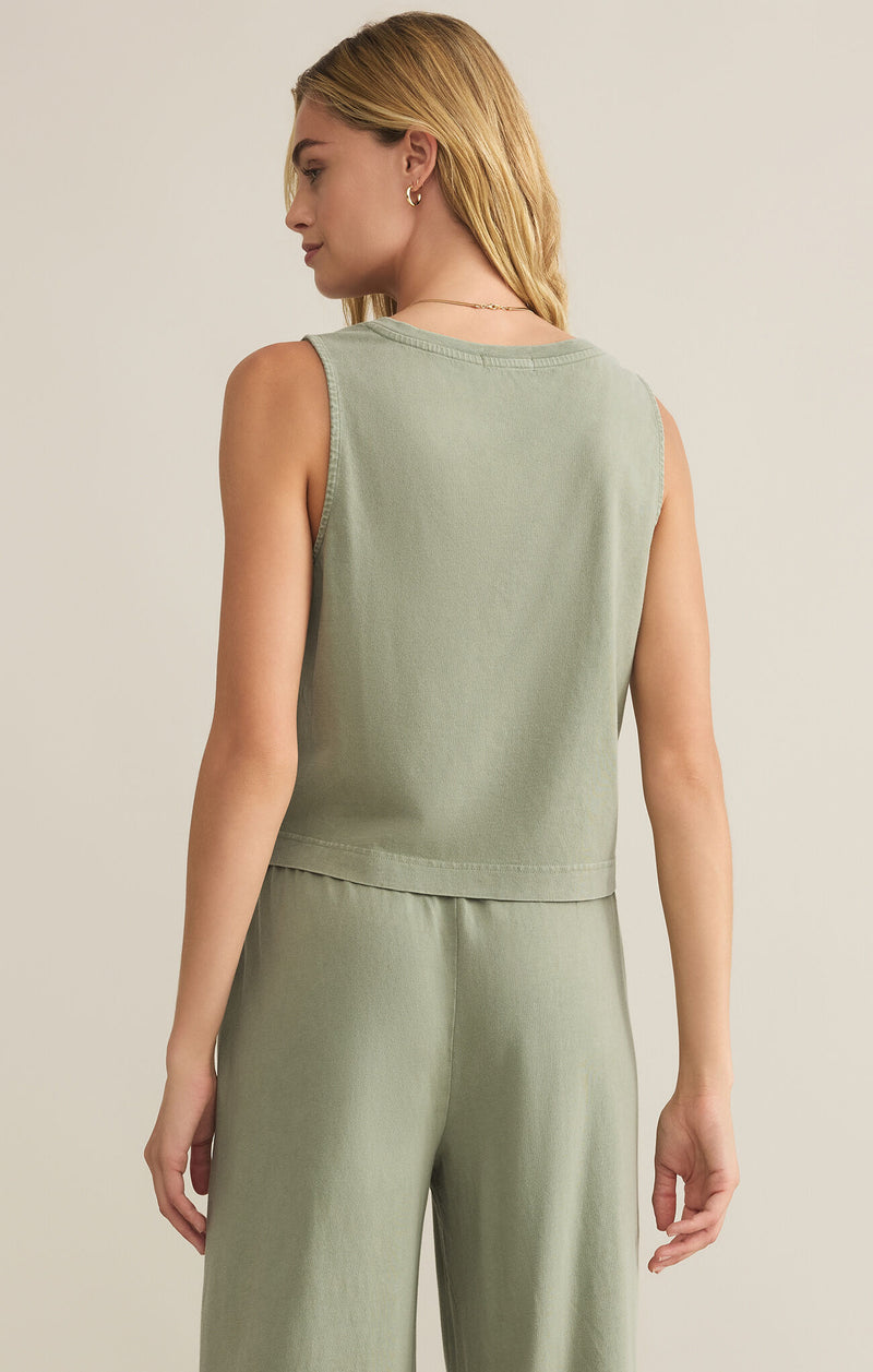 Z SUPPLY - SLOANE V NECK TOP AVOCADO