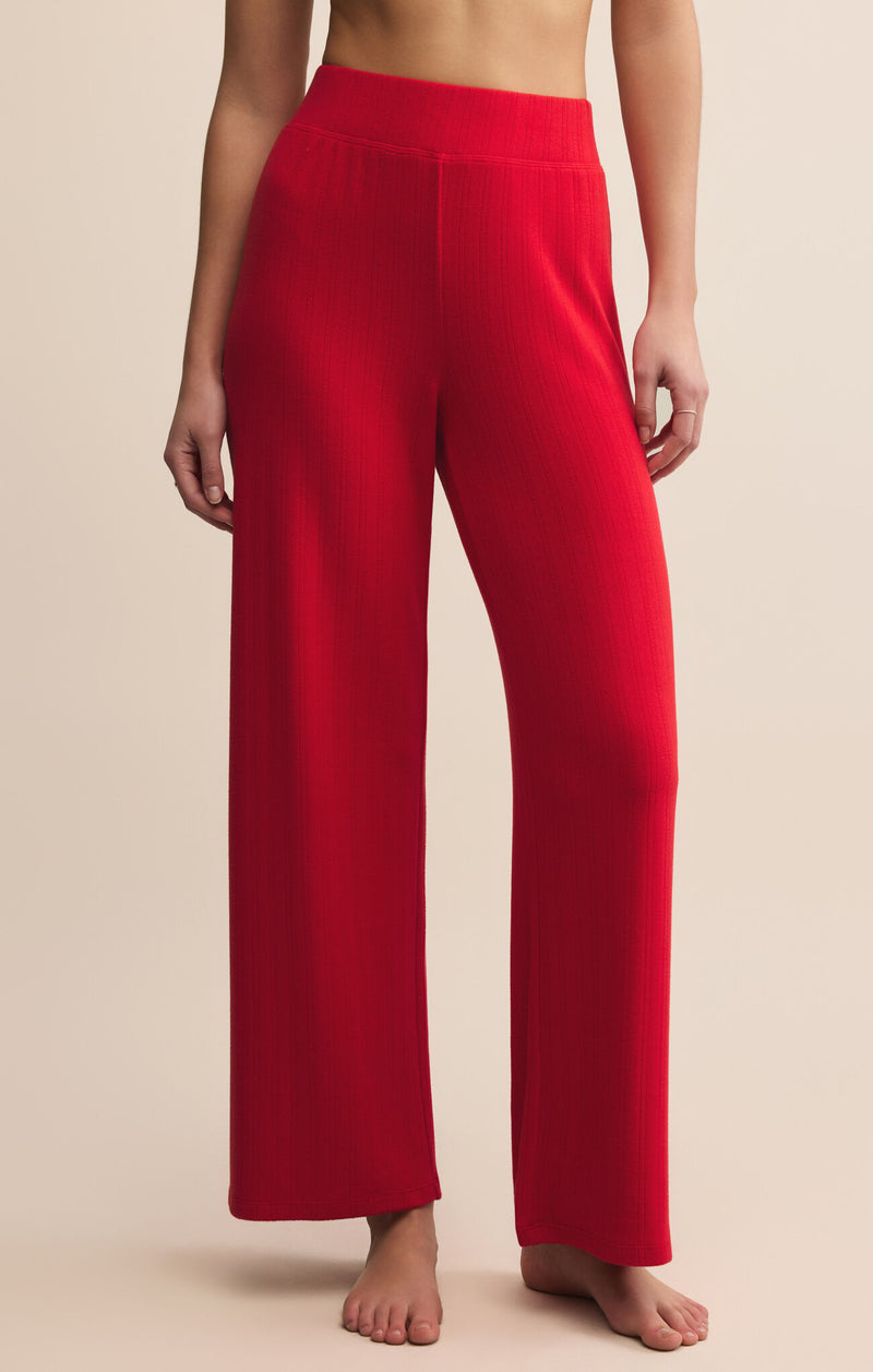 Z SUPPLY - LUXE POINTELLE PANT HAUTE RED