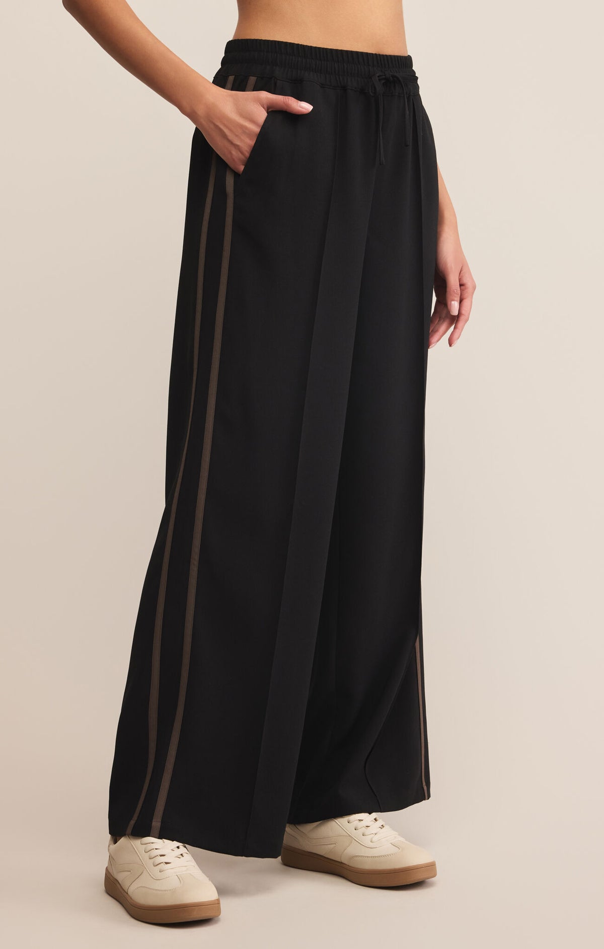 【完売品】 seeksole stripe slacks ブラックM ANCELLM - STRIPE WOOL WIDE SLACKS | BLACK | スラックス