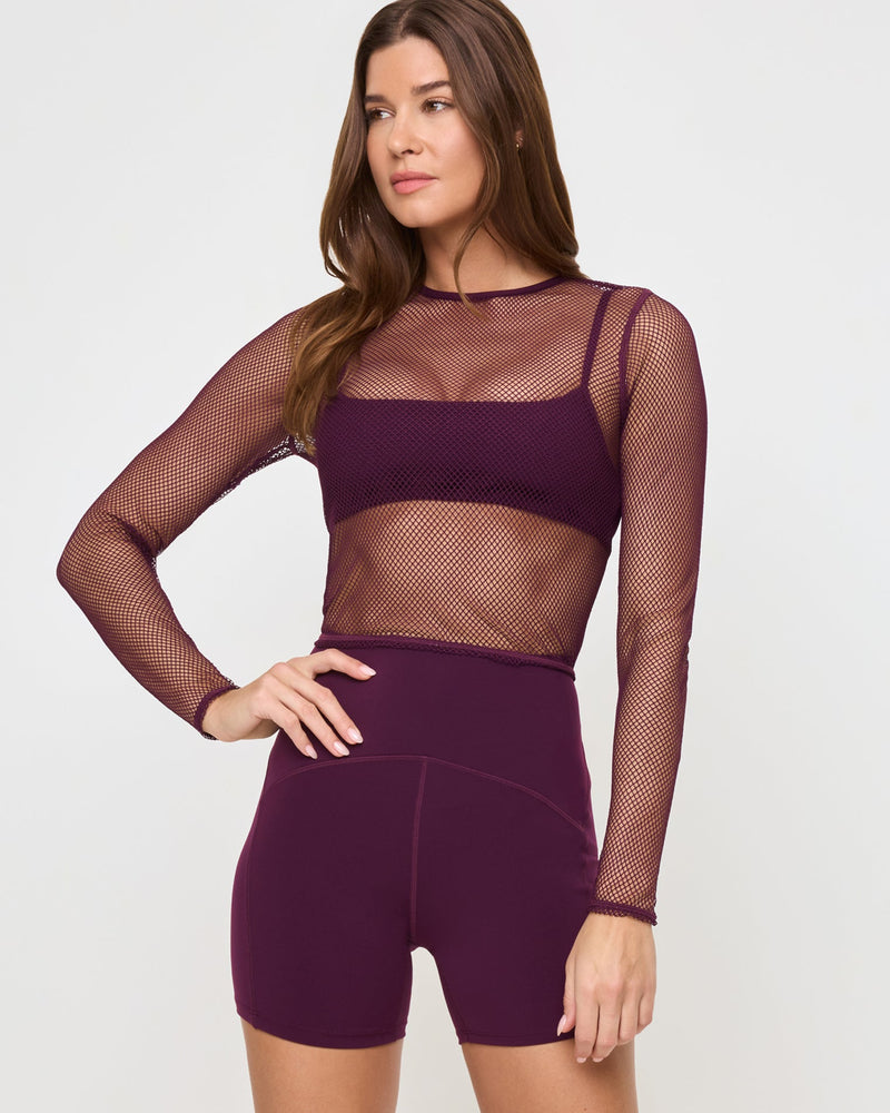 LSPACE - STRIDE BRA PLUM