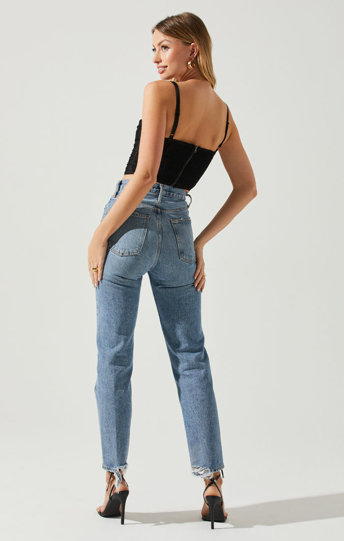 ASTR THE LABEL - JANET RUCHED BUSTIER TOP
