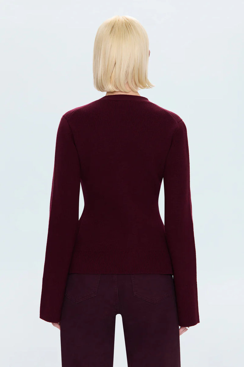 PISTOLA - AERON CARDIGAN CLARET