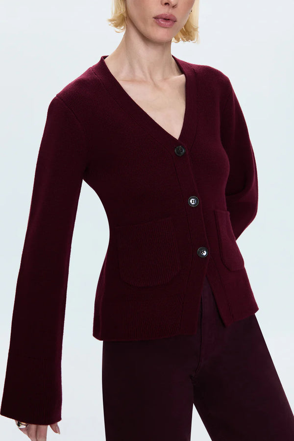PISTOLA - AERON CARDIGAN CLARET