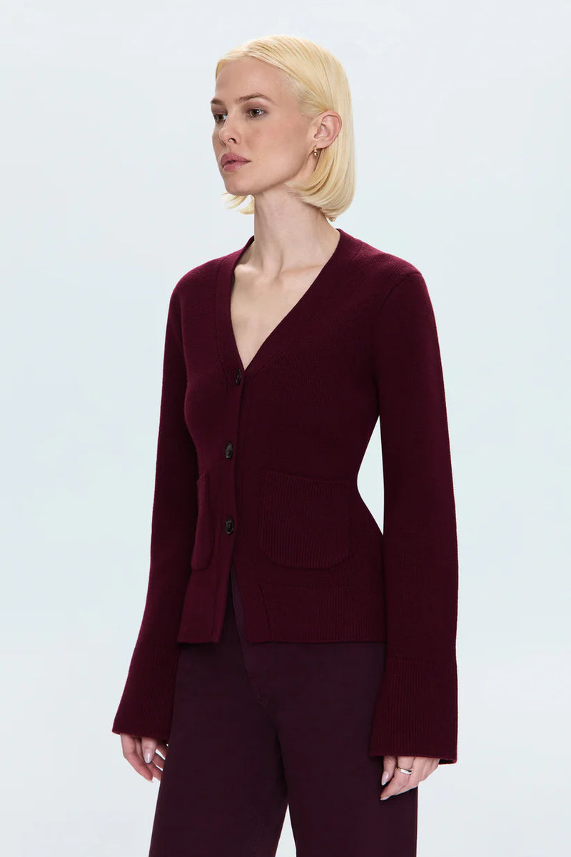 PISTOLA - AERON CARDIGAN CLARET