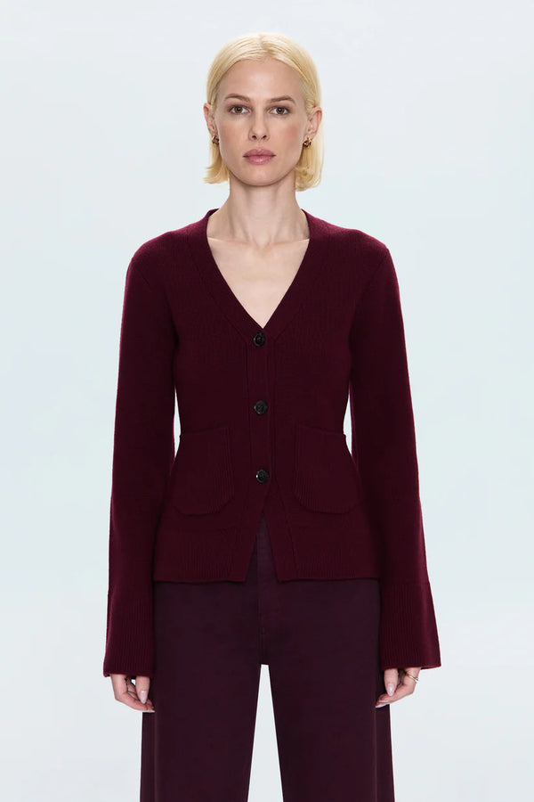 PISTOLA - AERON CARDIGAN CLARET