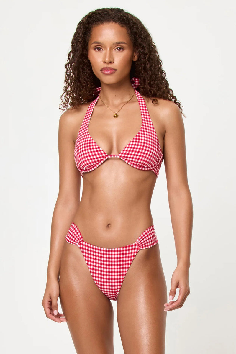 LSPACE - ISA BIKINI TOP LIPSTICK RED – swirlboutique