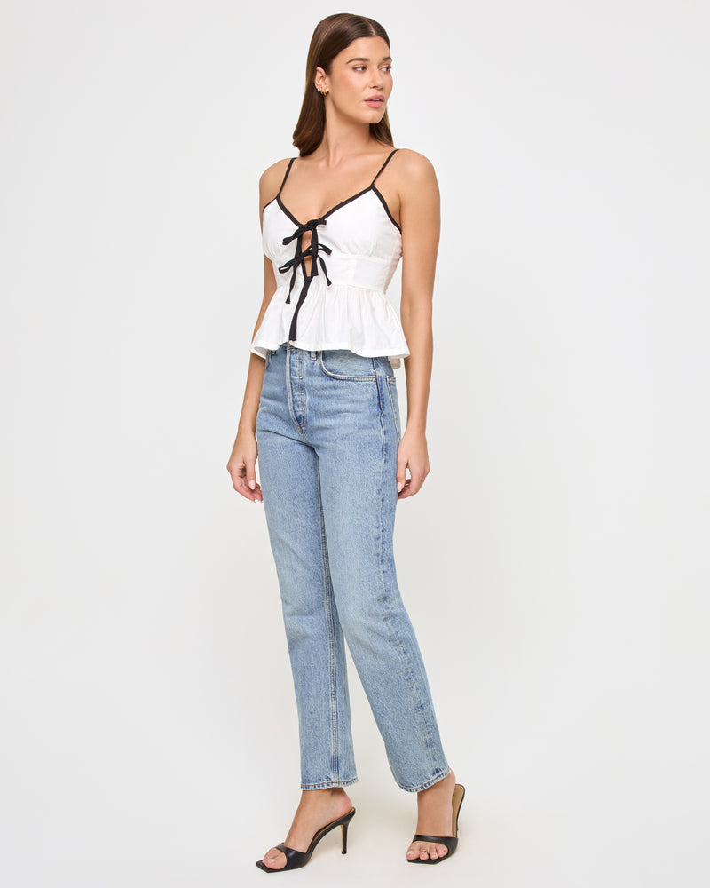 LSPACE - AGNES TOP CREAM BLACK