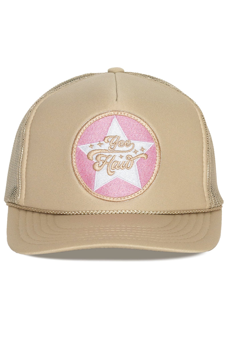 FRIDAY FEELIN - YEEHAW TRUCKER HAT TAN