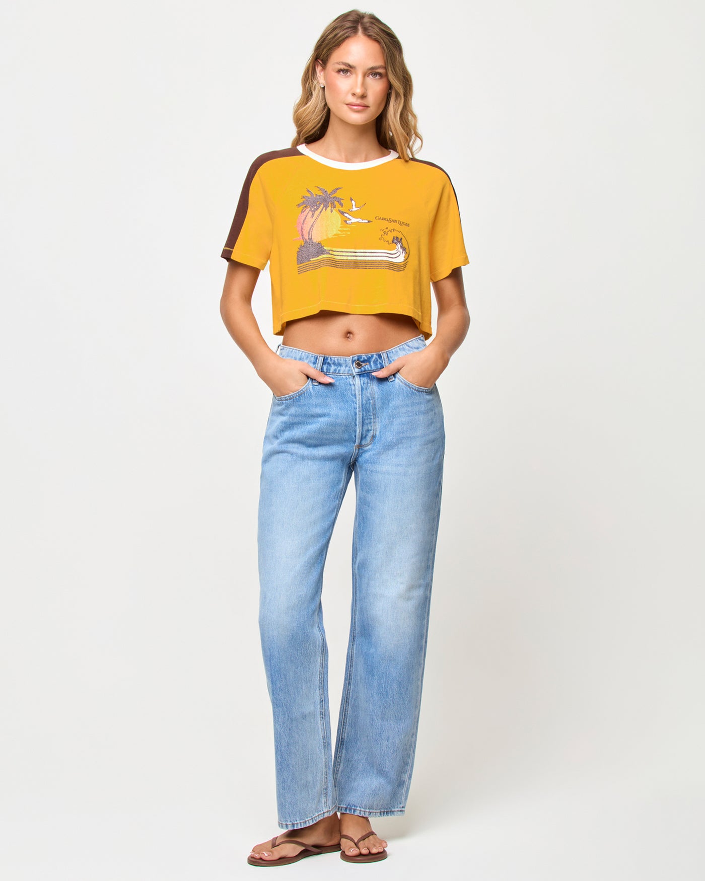 THE SALTY BLONDE X LSPACE - COSTA CROP TOP CABO SUNSET – swirlboutique