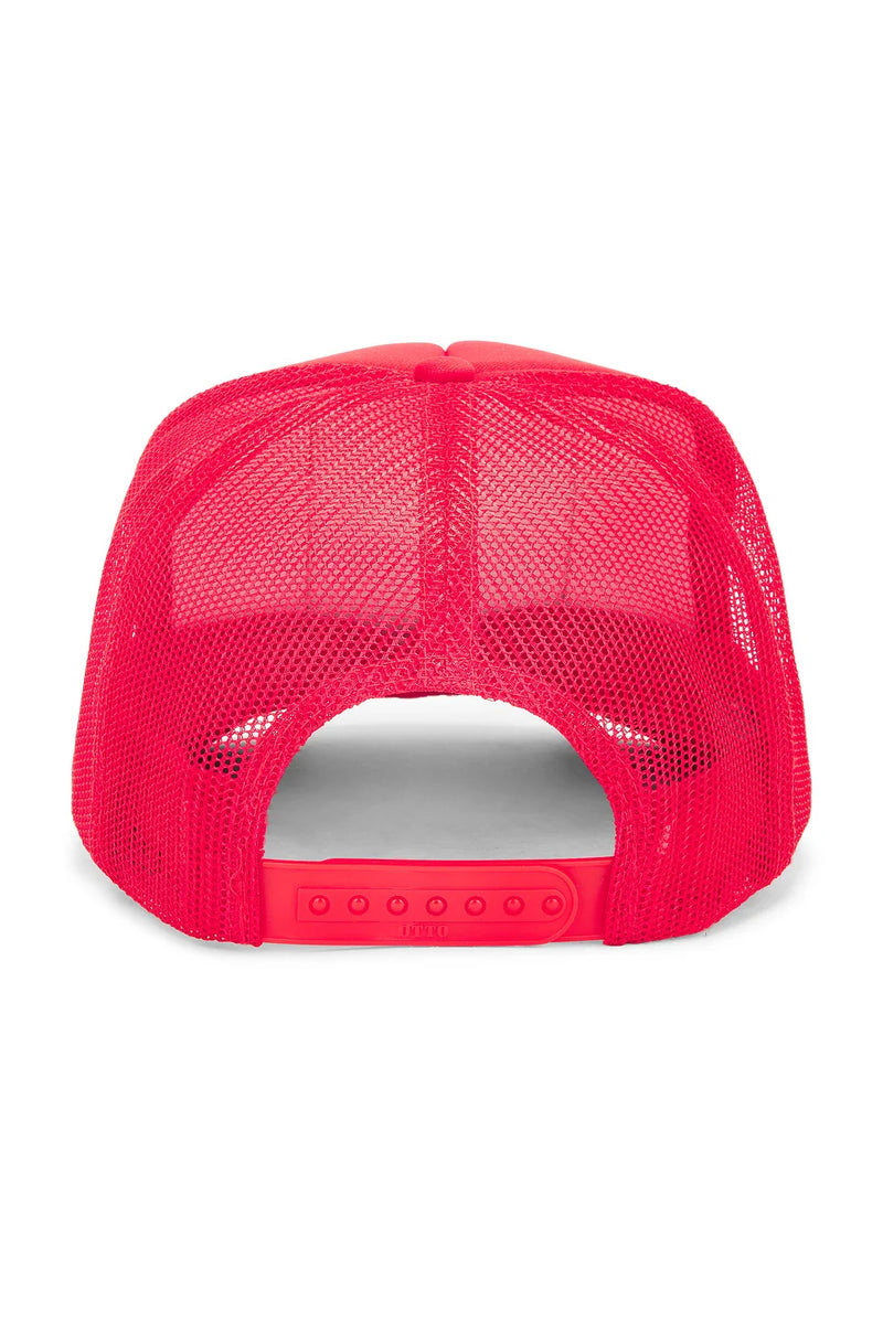 FRIDAY FEELIN - DARLIN TRUCKER HAT RED