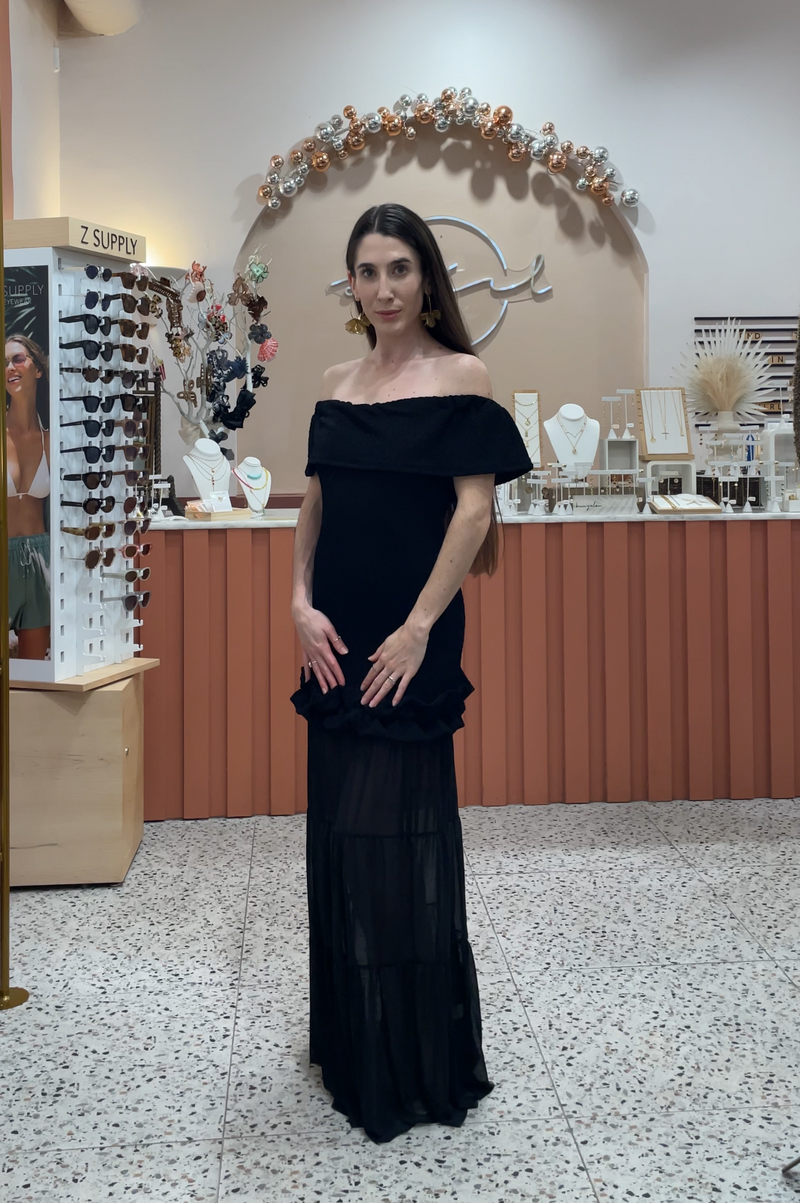nightcap positano maxi dress lacRébo Sage Green Floral long sleeve striped dress creating a comfortable yet Color:Black Sweater