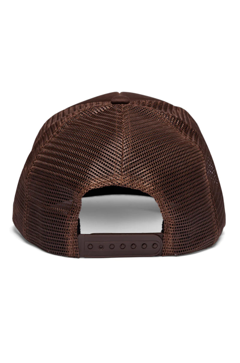 FRIDAY FEELIN - GRATEFUL TRUCKER HAT BROWN