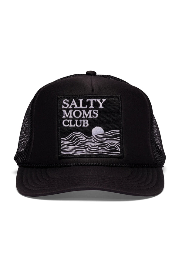 FRIDAY FEELIN - SALTY MOMS TRUCKER HAT BLACK