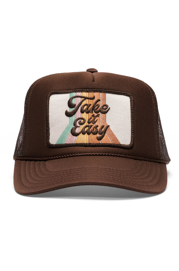 FRIDAY FEELIN - TAKE IT EASY TRUCKER HAT BROWN