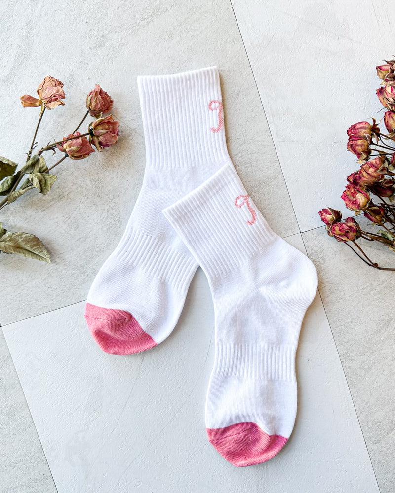 NFM - BOW SOCKS PALE PINK