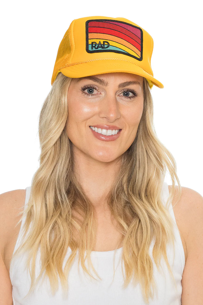 FRIDAY FEELIN - RAD TRUCKER HAT GOLD