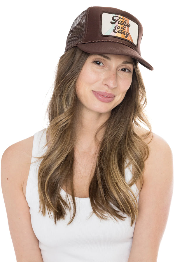 FRIDAY FEELIN - TAKE IT EASY TRUCKER HAT BROWN