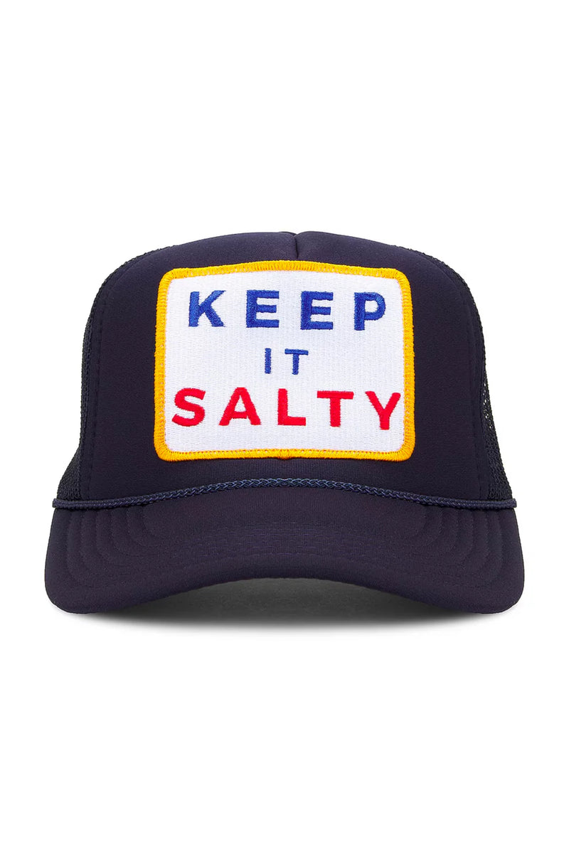 FRIDAY FEELIN' - KEEP IT SALTY TRUCKER HAT NAVY