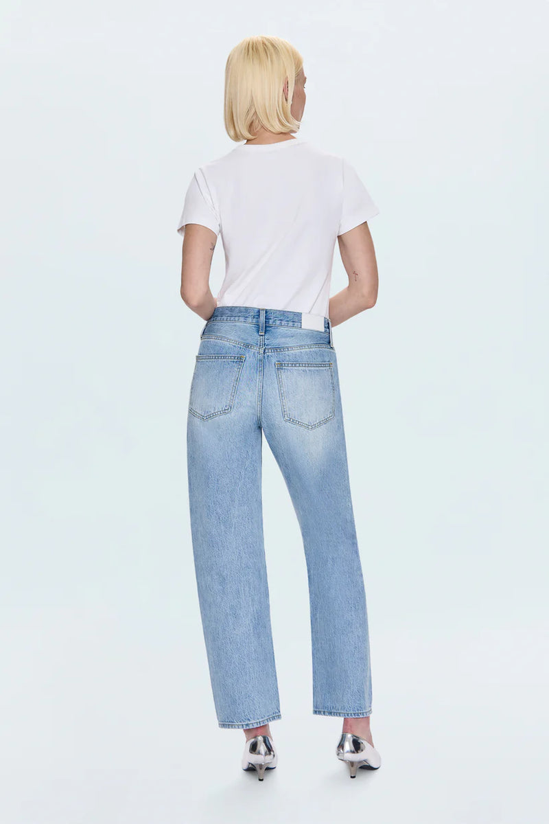 PISTOLA - LEXI MID RISE BOWED STRAIGHT JEAN ARIES