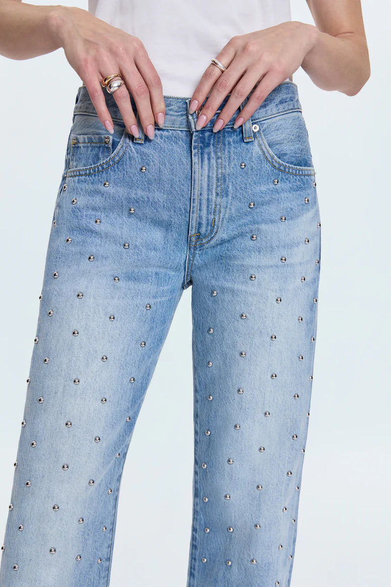 PISTOLA - LEXI MID RISE BOWED STRAIGHT JEAN ARIES