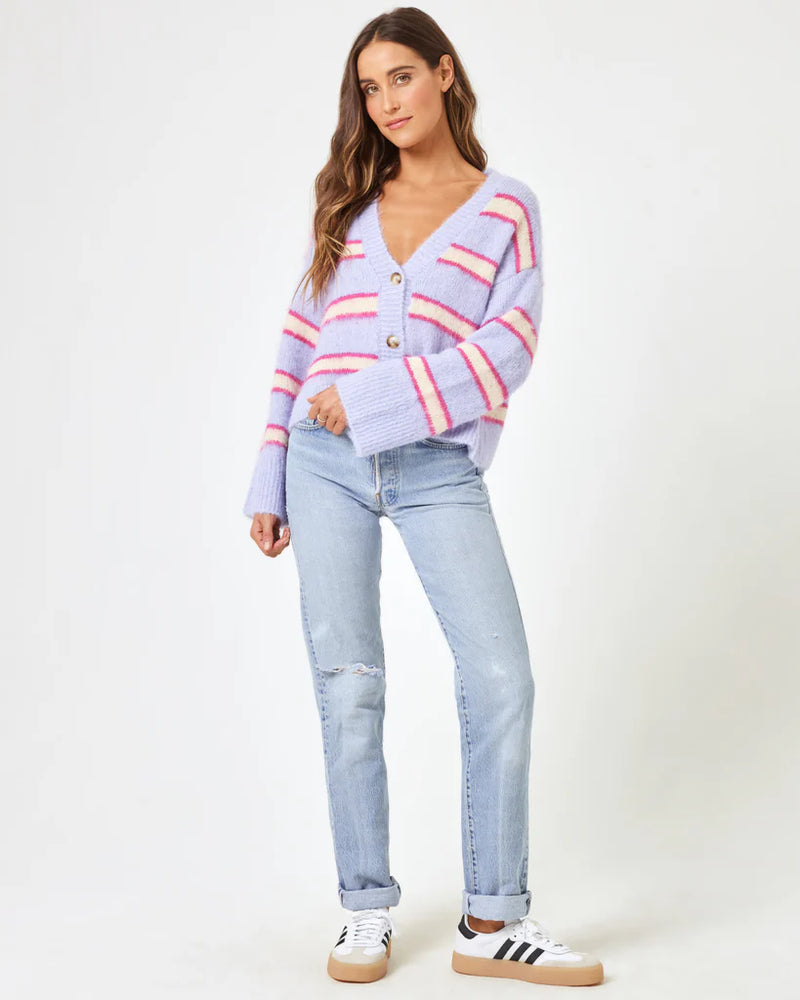 LSPACE - MONTAUK SWEATER SANDY DUNE STRIPE