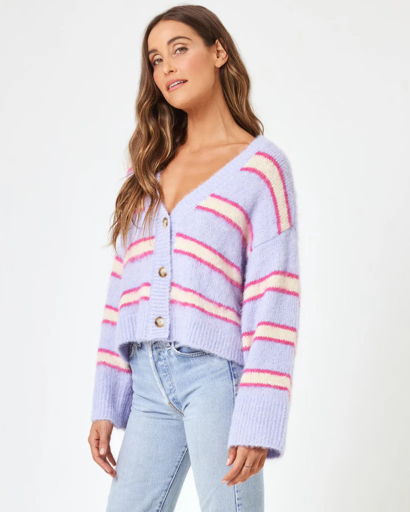 LSPACE - MONTAUK SWEATER SANDY DUNE STRIPE