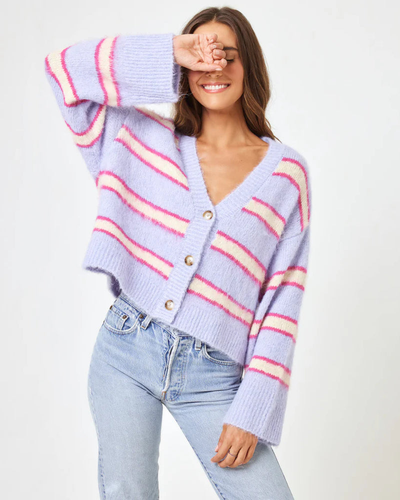 LSPACE - MONTAUK SWEATER SANDY DUNE STRIPE