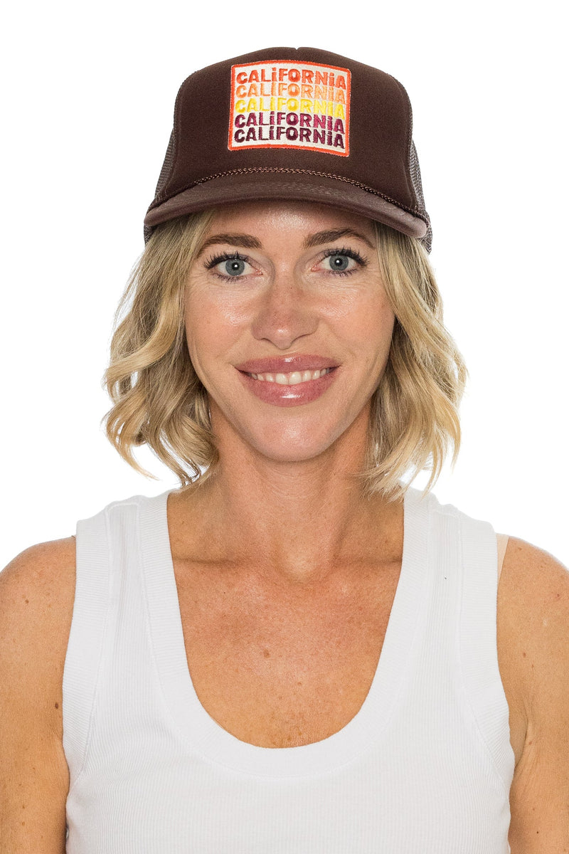 FRIDAY FEELIN - CALIFORNIA CALIFORNIA CALIFORNIA TRUCKER HAT BROWN