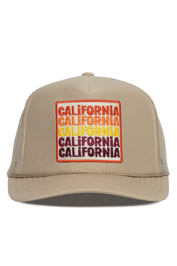 FRIDAY FEELIN - CALIFORNIA CALIFORNIA CALIFORNIA TRUCKER HAT TAN