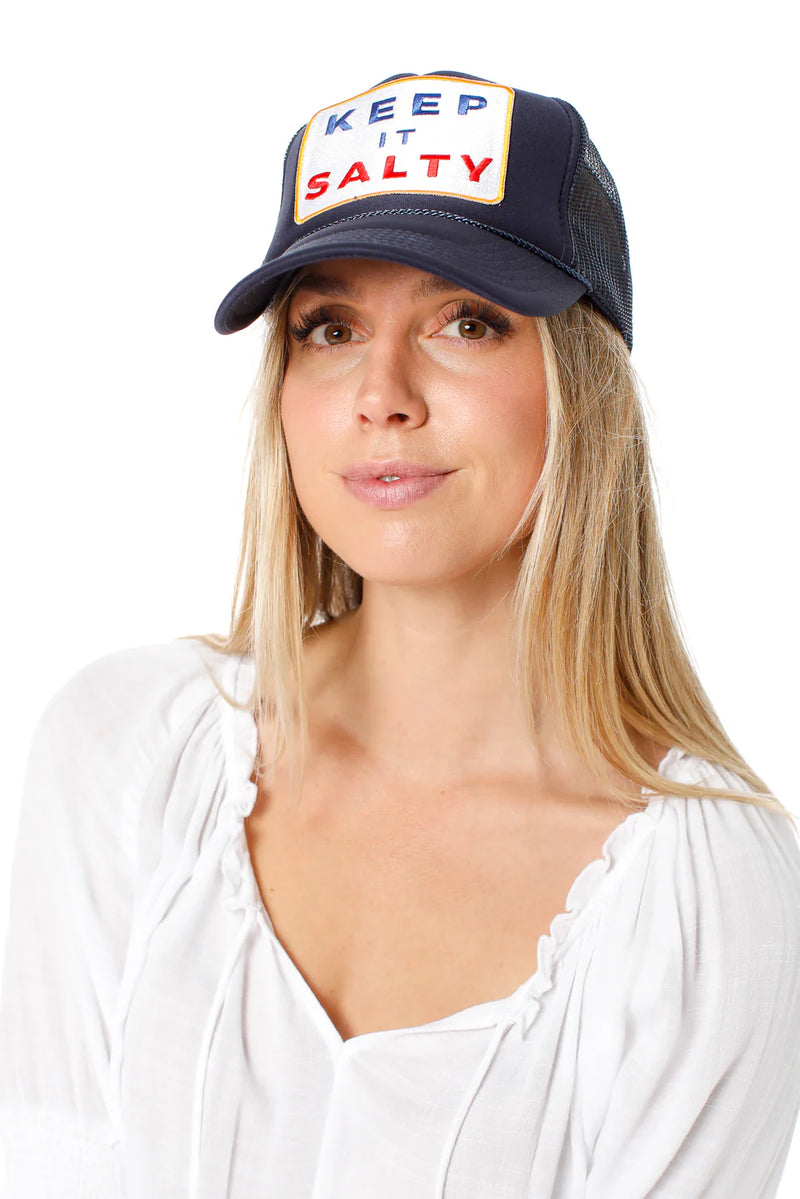 FRIDAY FEELIN' - KEEP IT SALTY TRUCKER HAT NAVY