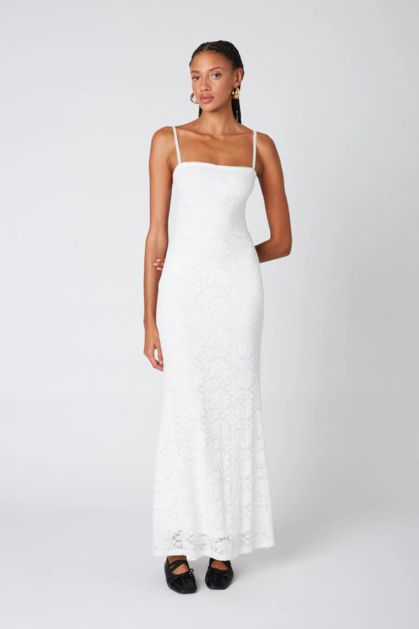 NIA THE BRAND - VETIVER DRESS WHITE